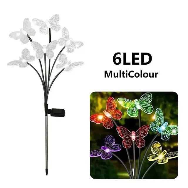 Estaca Mariposa Solar 6 Led