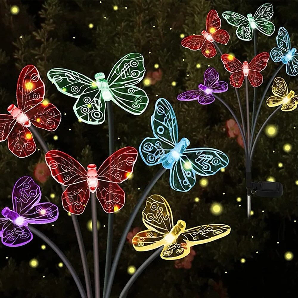 Estaca Mariposa Solar 6 Led