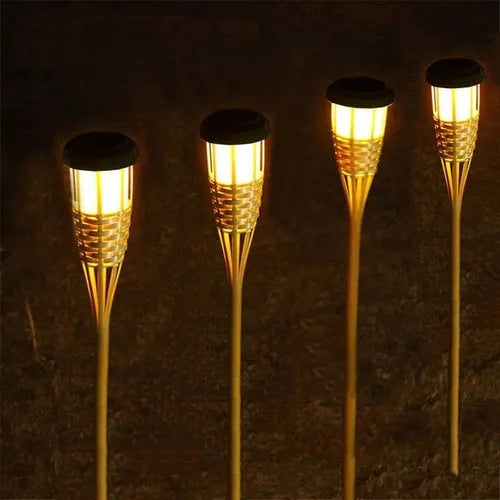 Antorchas Solares de Bambú