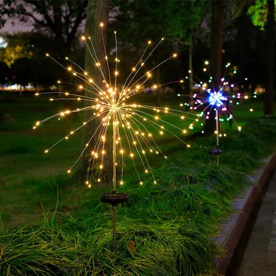 Estaca Luces Colores y amarillo