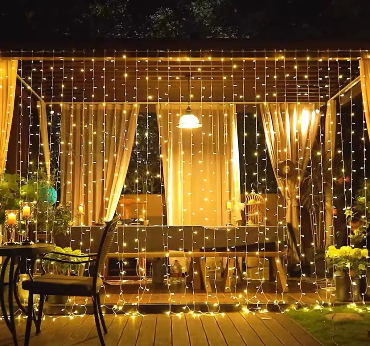 Guirnalda Cortina Solar 3 x 2 Metros