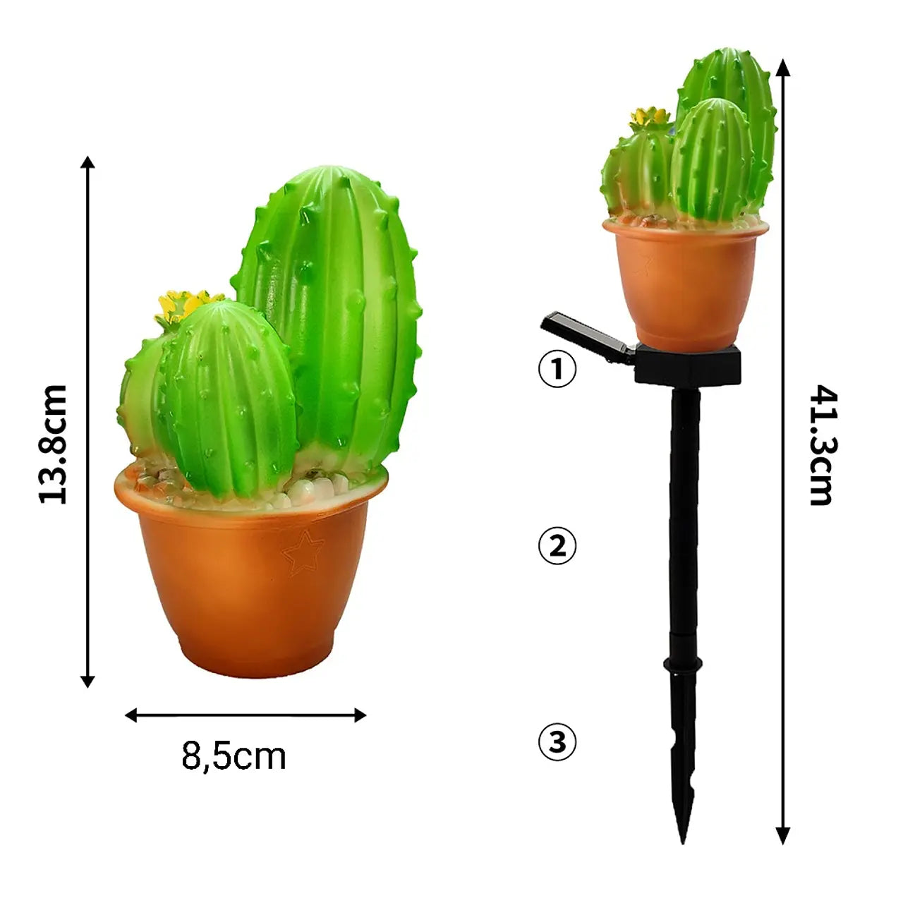 Estaca Cactus Solar 42 Cm