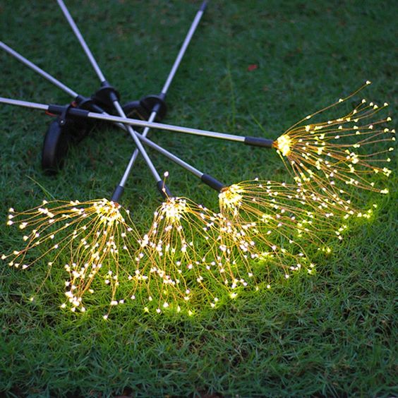 Estaca Luces Colores y amarillo