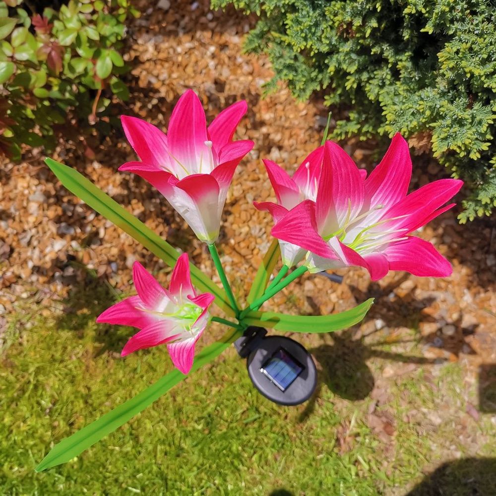 Estaca Flor Solar ( 3 flores, 1 estaca )